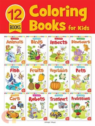 Coloring Books for Kids (12 Books Set)