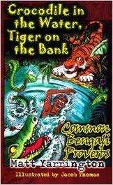 Crocodile In The Water Tiger On The Bank