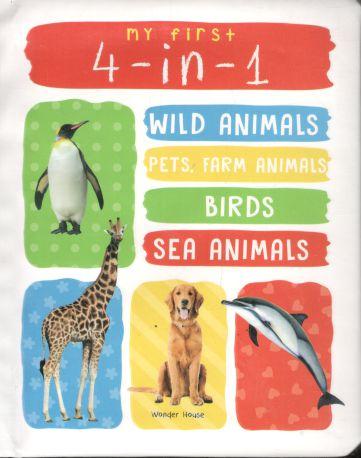 My First 4 in 1 Animals Card Books
