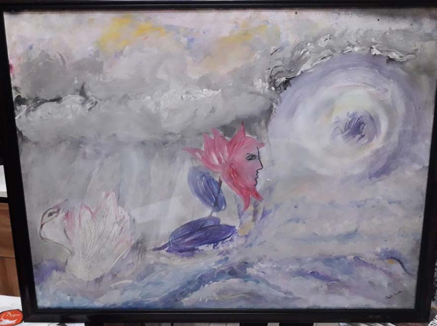 শেখ হাসিনার দোয়া ও আমফান ঝড় (ওয়াল পেইন্টিং)