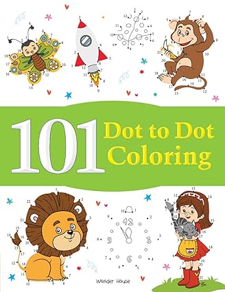 [9789389432886-1] 101 Dot To Dot Coloring :  Activity Book