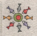 Nakshi Notebook : White Fish Circle
