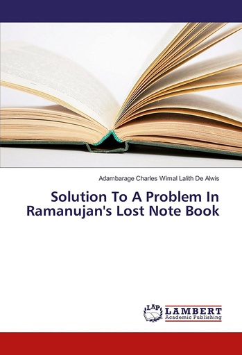 [9783330089693] Solution To A Problem In Ramanujans Lost Note Book